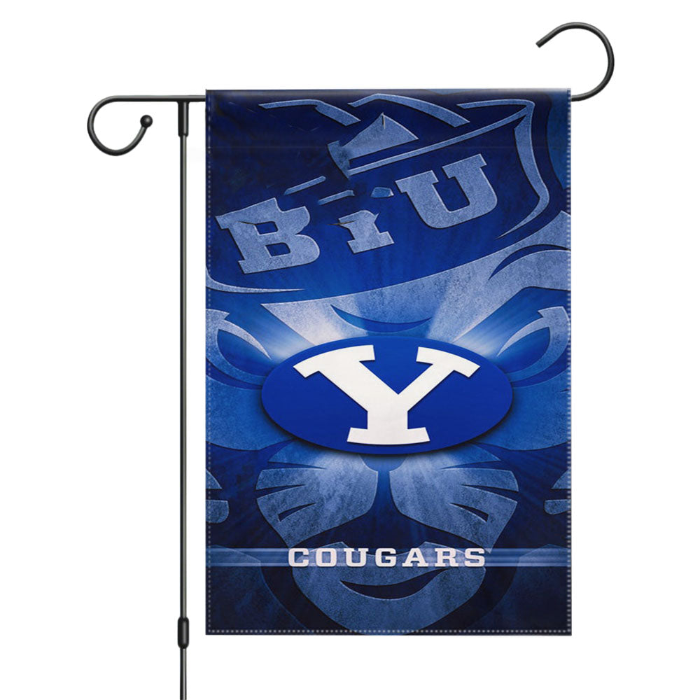 Byu Cougars Logo Garden Flags Yard Outdoor Lawn 12 X 18