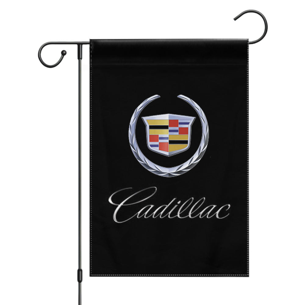 Cadillac Car Logo Garden Flags Yard Outdoor Lawn 12 X 18