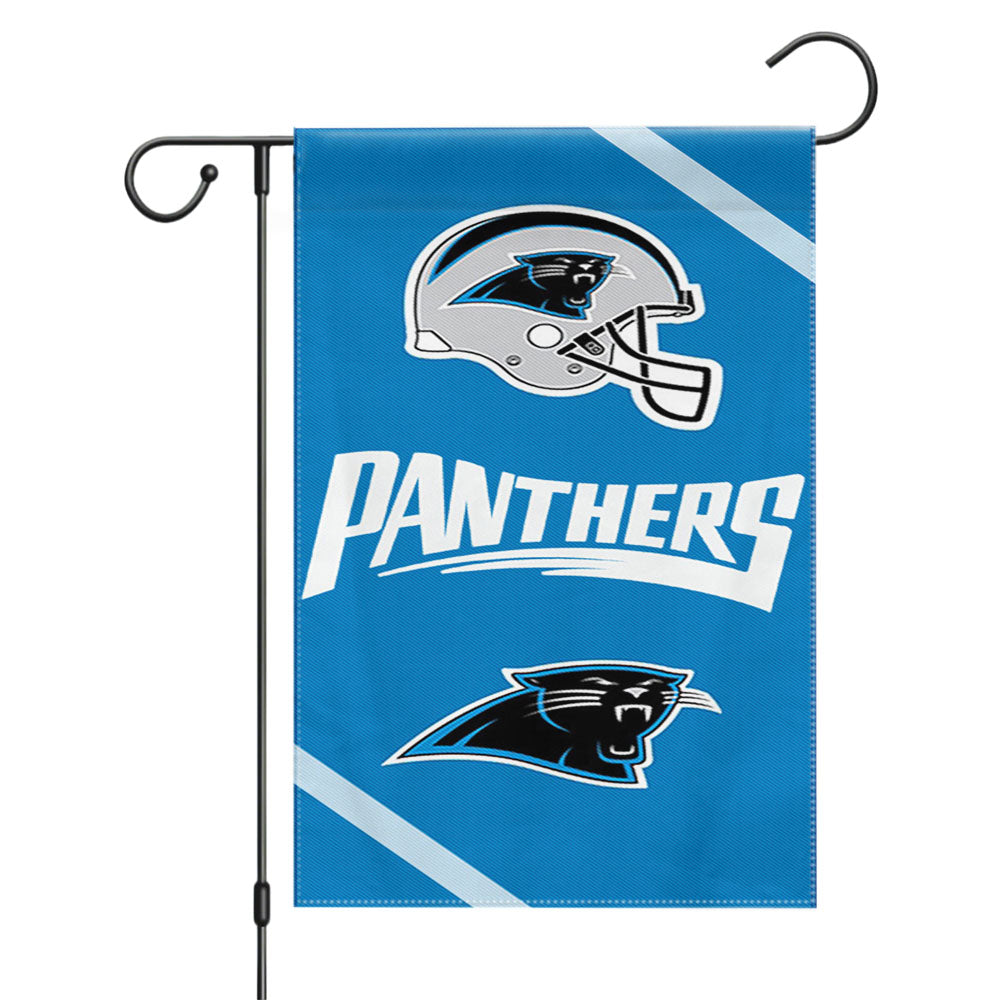 Carolina Panthers Logo Camo Garden Flags Yard Outdoor Lawn 12 X 18