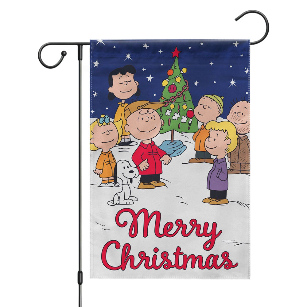 Charlie Brown Christmas Garden Flags Yard Outdoor Lawn 12 X 18