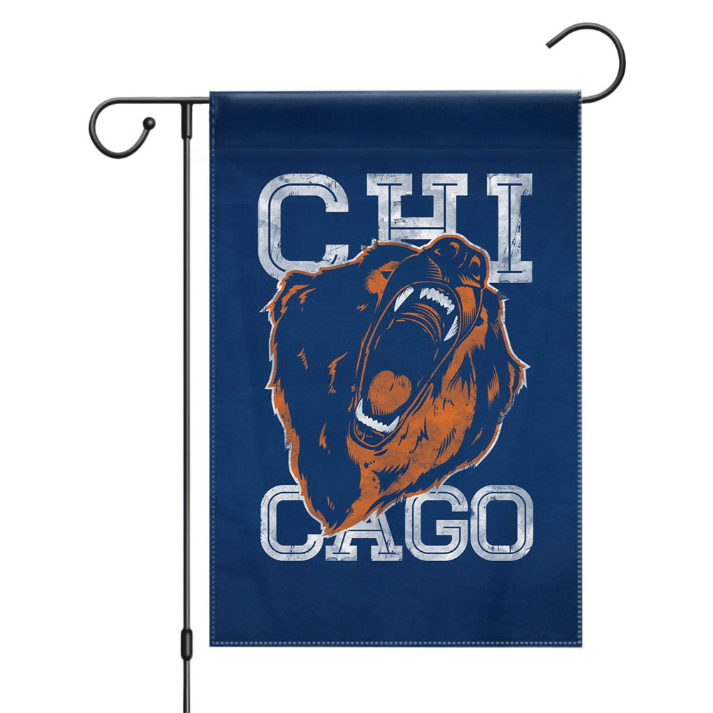 Chicago Angry Bears Nfl Garden Flags Yard Outdoor Lawn 12 X 18