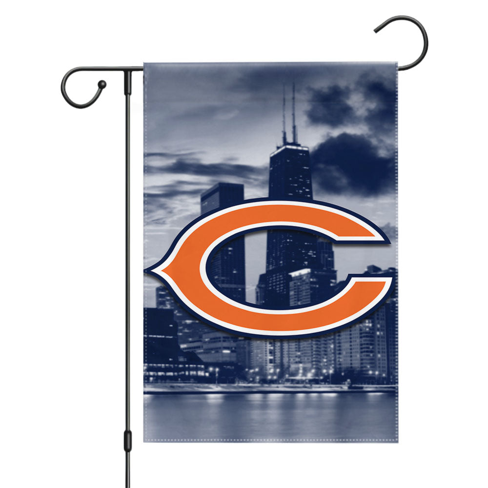 Chicago Bears Grrr Garden Flags Yard Outdoor Lawn 12 X 18