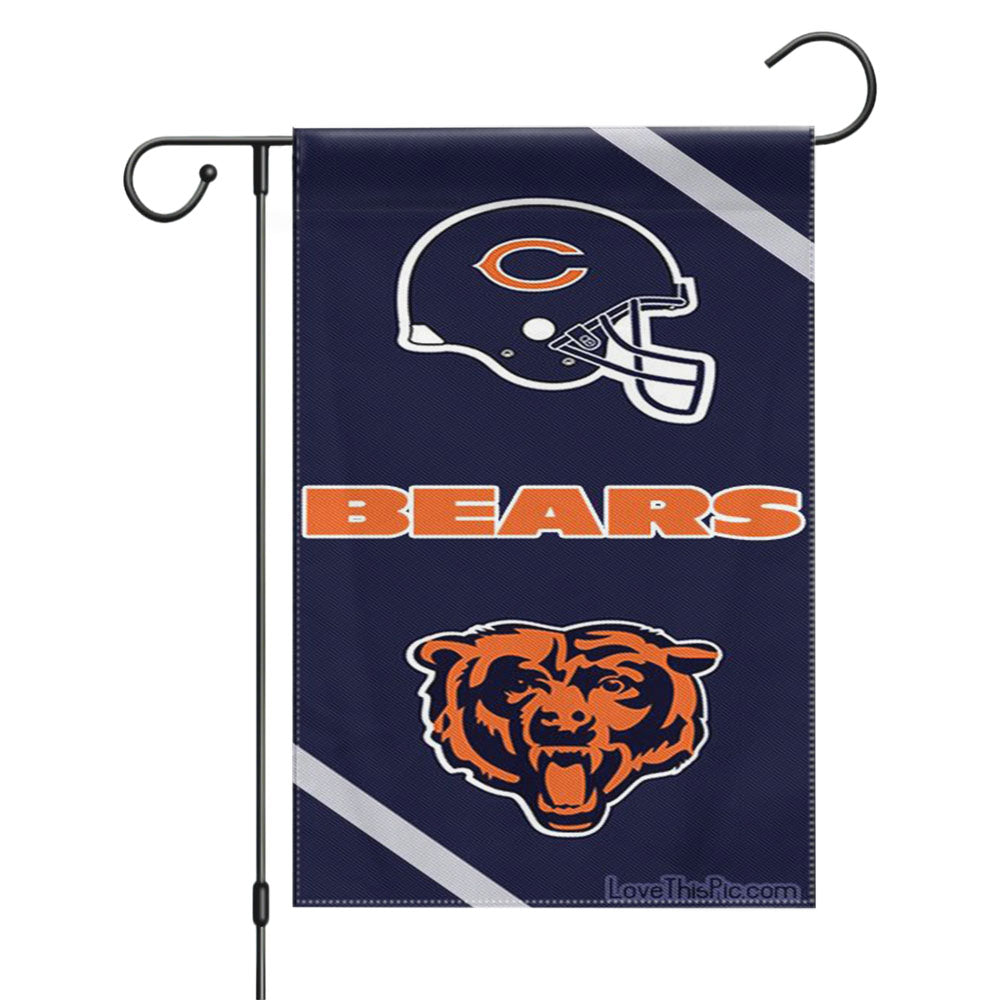 Chicago Bears Nfl 2 Garden Flags Yard Outdoor Lawn 12 X 18
