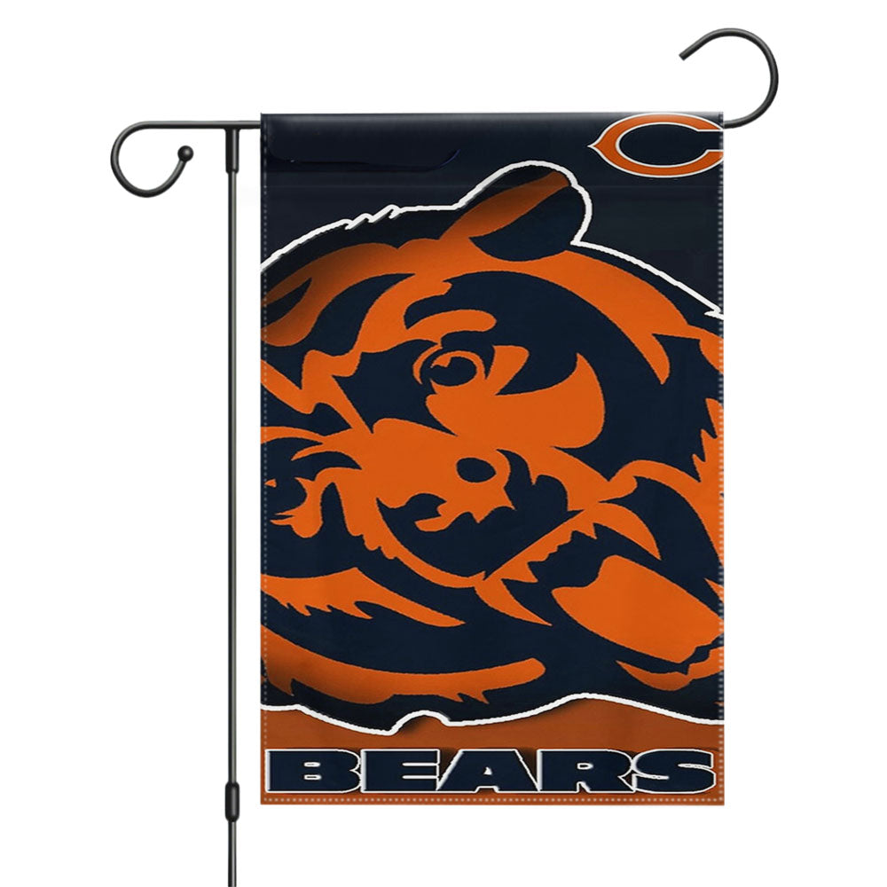 Chicago Bears Nfl 3 Garden Flags Yard Outdoor Lawn 12 X 18