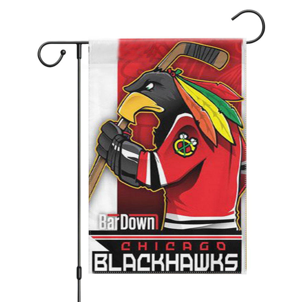 Chicago Blackhawks Neon Garden Flags Yard Outdoor Lawn 12 X 18