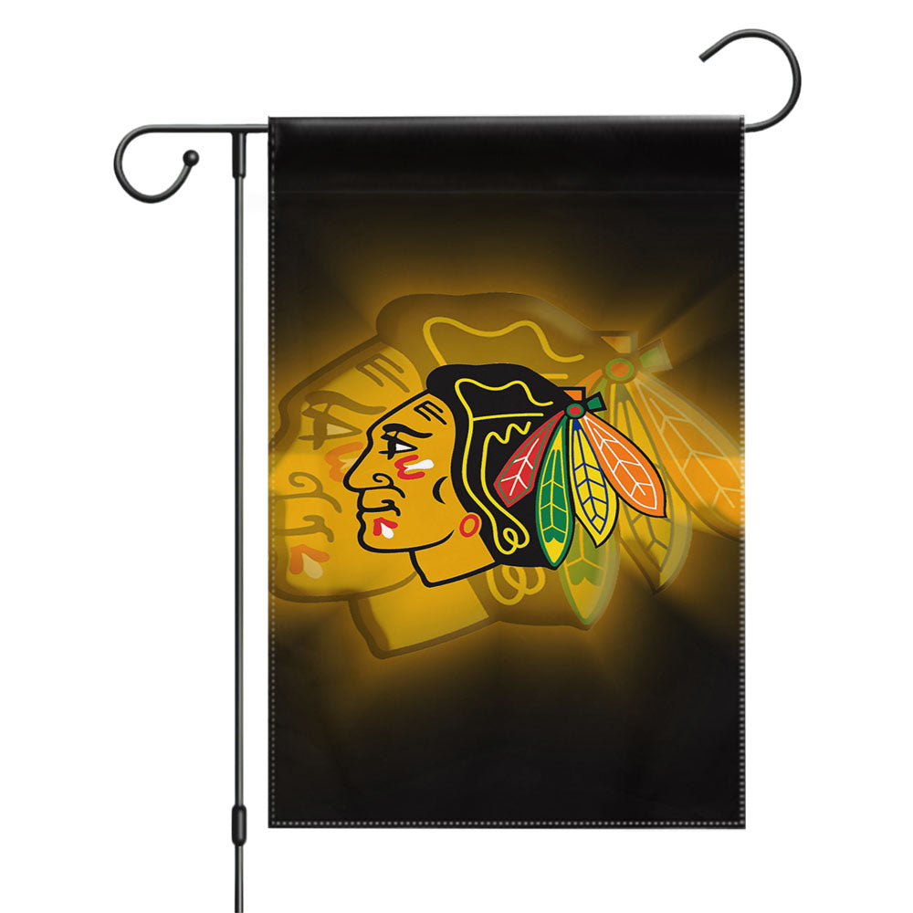 Chicago Blackhawks Garden Flags Yard Outdoor Lawn 12 X 18
