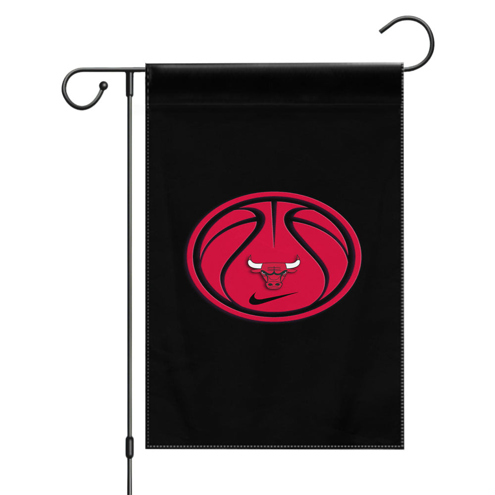 Chicago Bulls Basketball Symbols Garden Flags Yard Outdoor Lawn 12 X 18