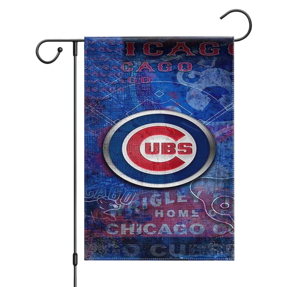 Chicago Cubs 3 Garden Flags Yard Outdoor Lawn 12 X 18