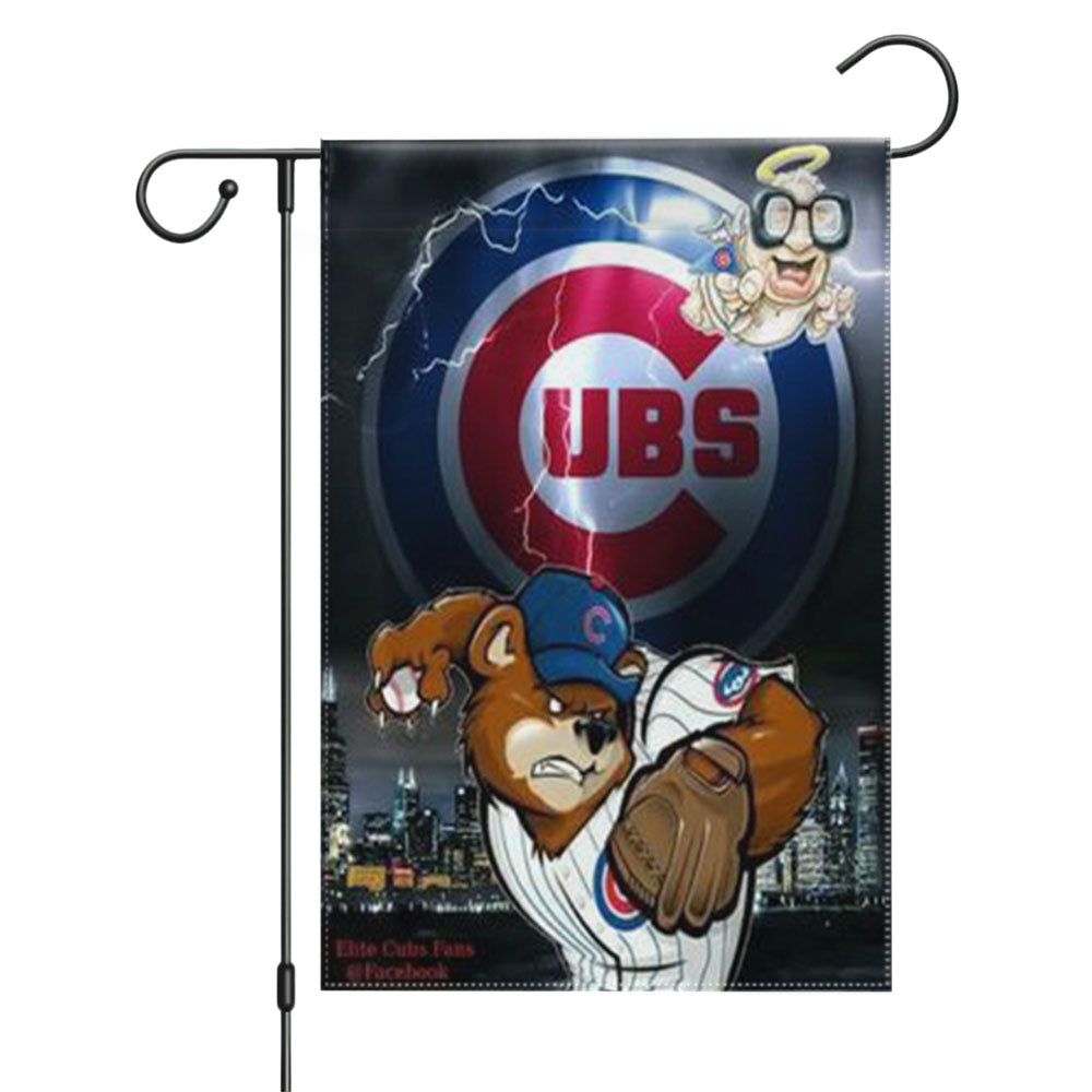 Chicago Cubs 4 Garden Flags Yard Outdoor Lawn 12 X 18