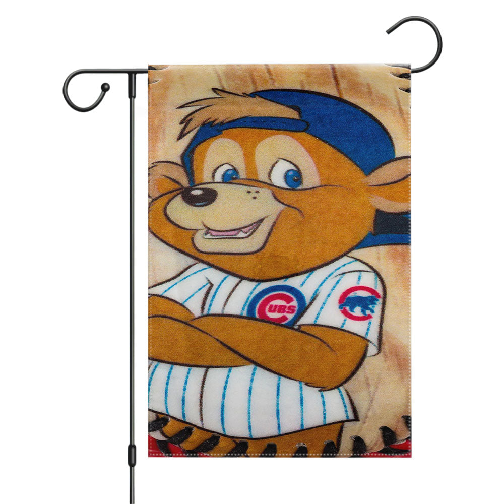 Chicago Cubs Bear Fire Garden Flags Yard Outdoor Lawn 12 X 18
