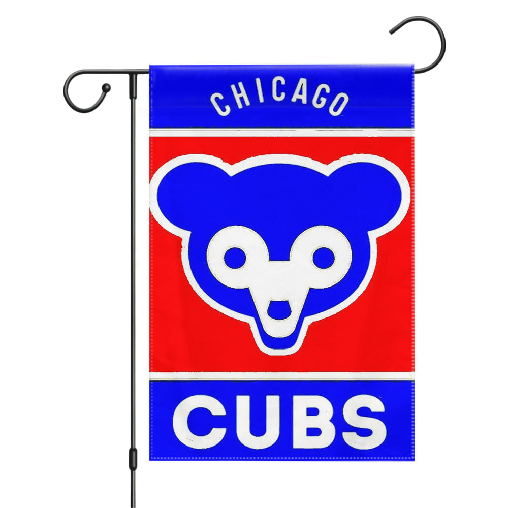 Chicago Cubs Bear M Garden Flags Yard Outdoor Lawn 12 X 18