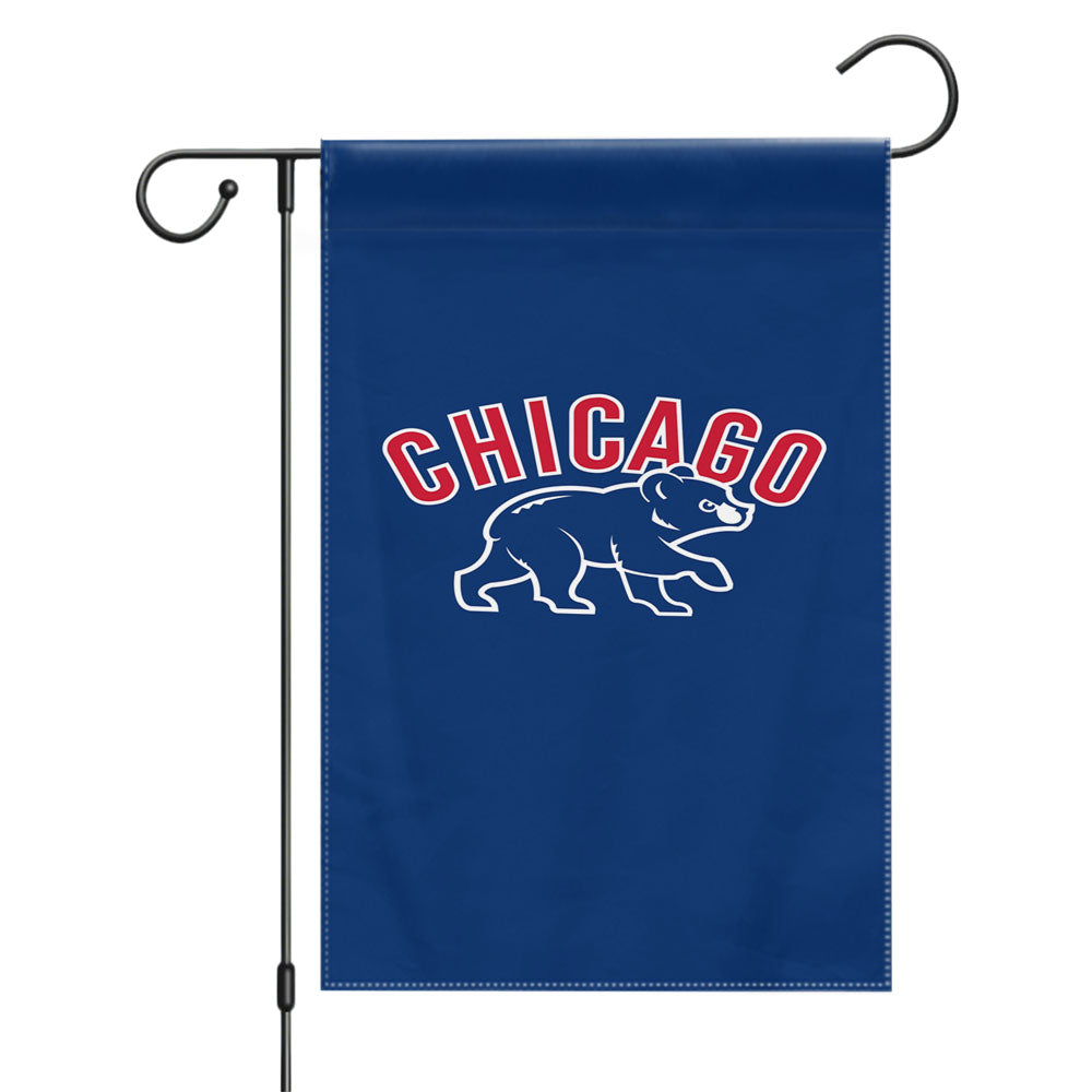 Chicago Cubs Bear Silhouette 1963 Garden Flags Yard Outdoor Lawn 12 X 18