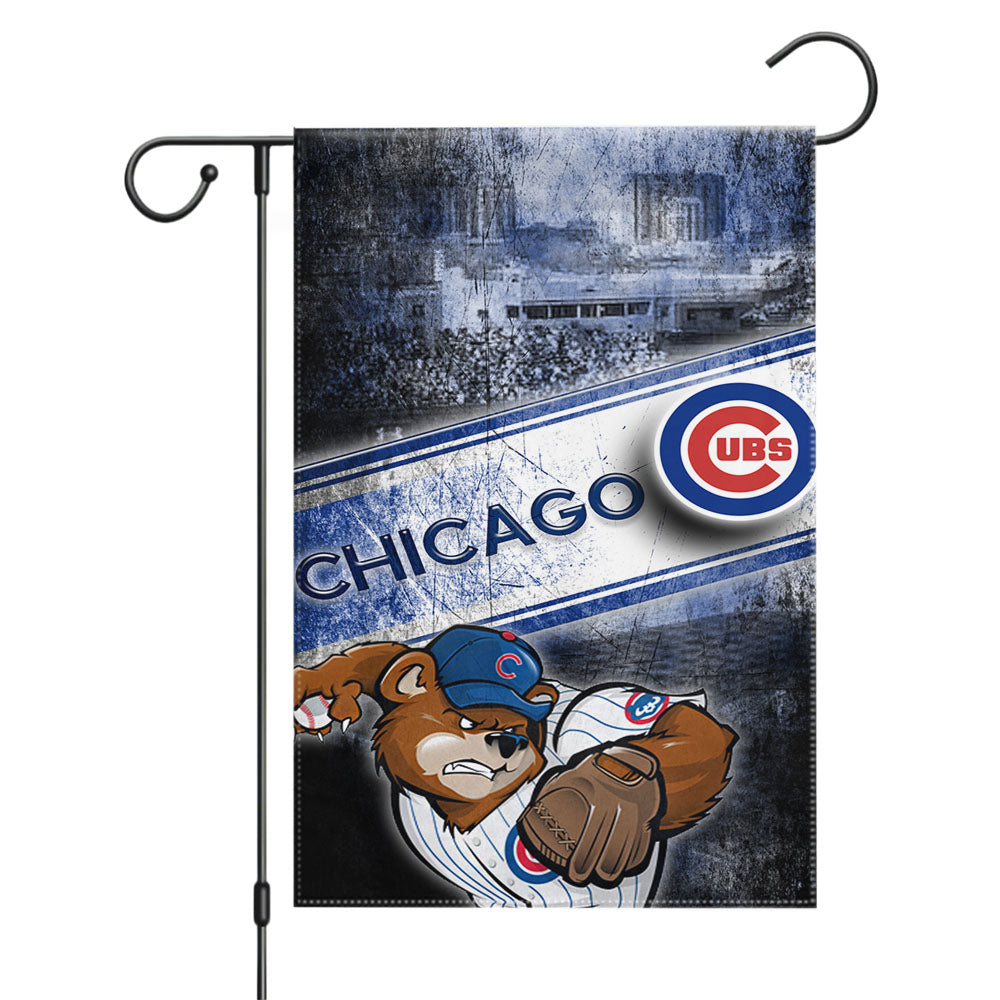 Chicago Cubs Black Garden Flags Yard Outdoor Lawn 12 X 18
