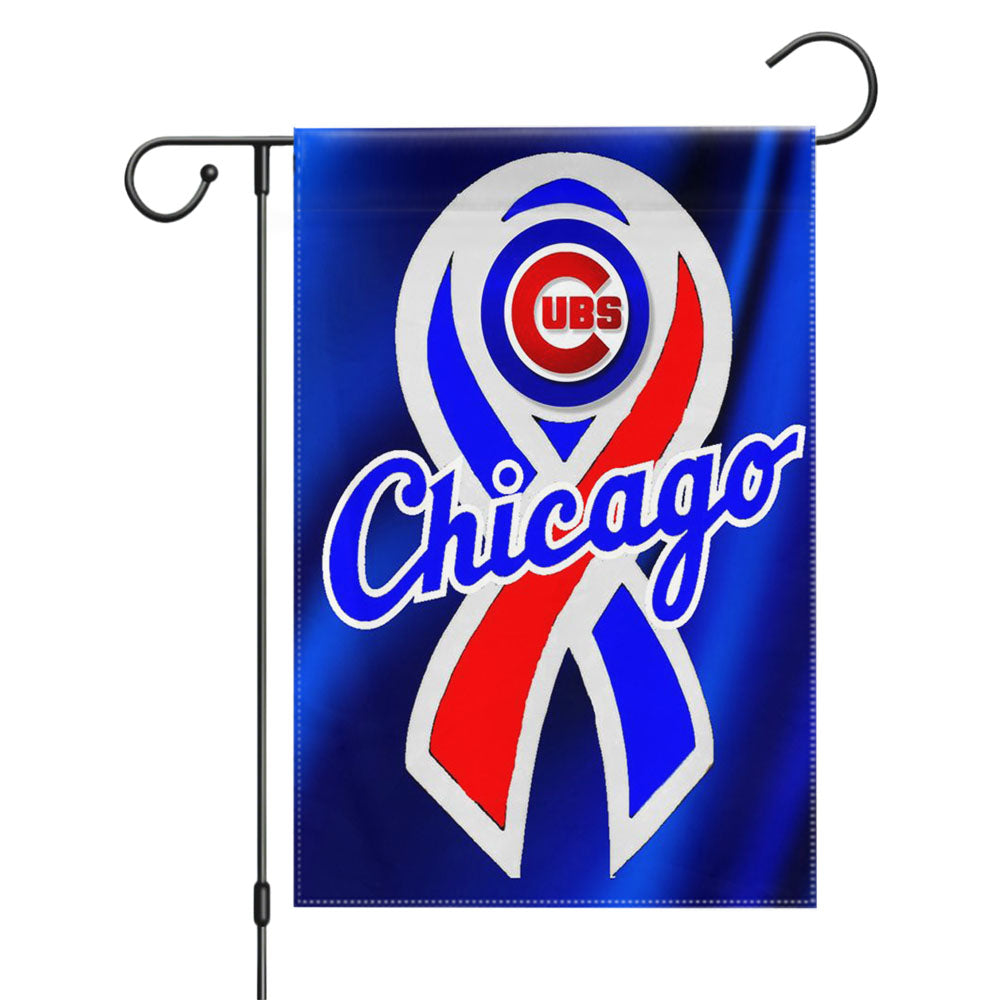 Chicago Cubs Font Garden Flags Yard Outdoor Lawn 12 X 18