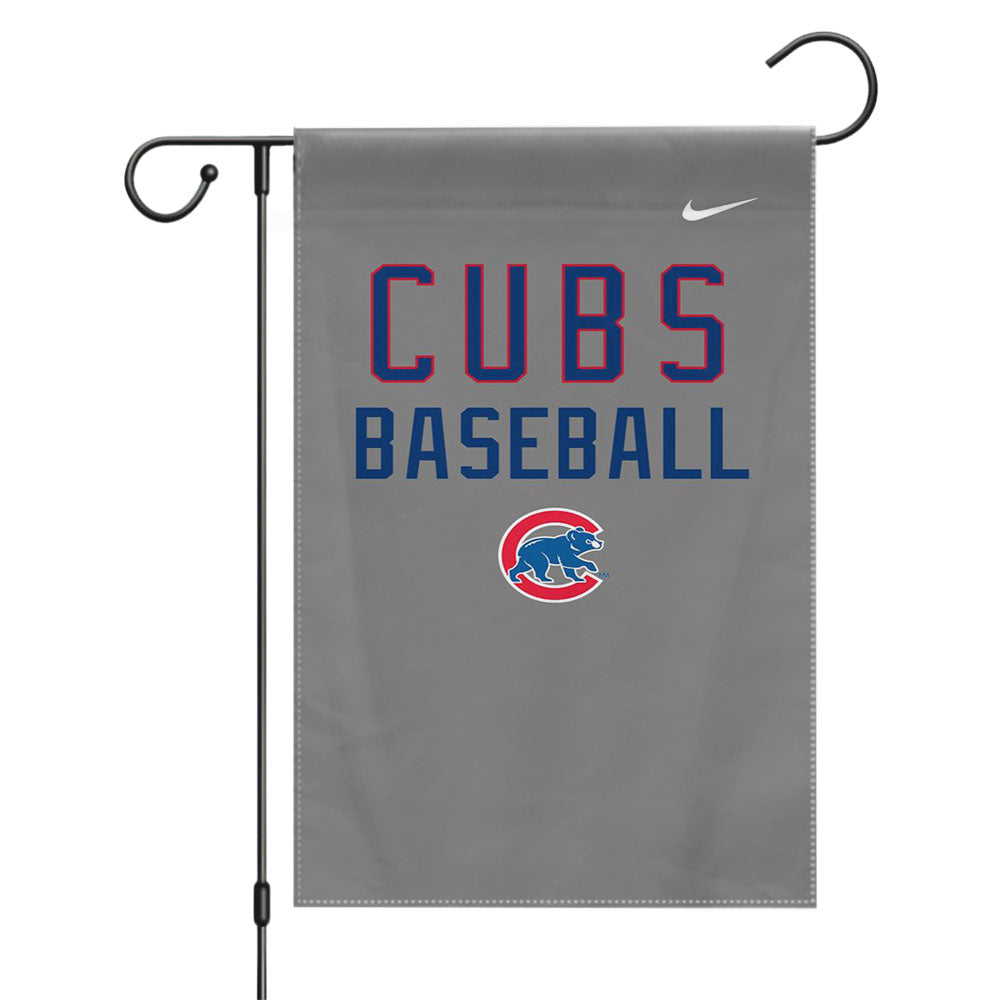 Chicago Cubs In Wood Background Garden Flags Yard Outdoor Lawn 12 X 18