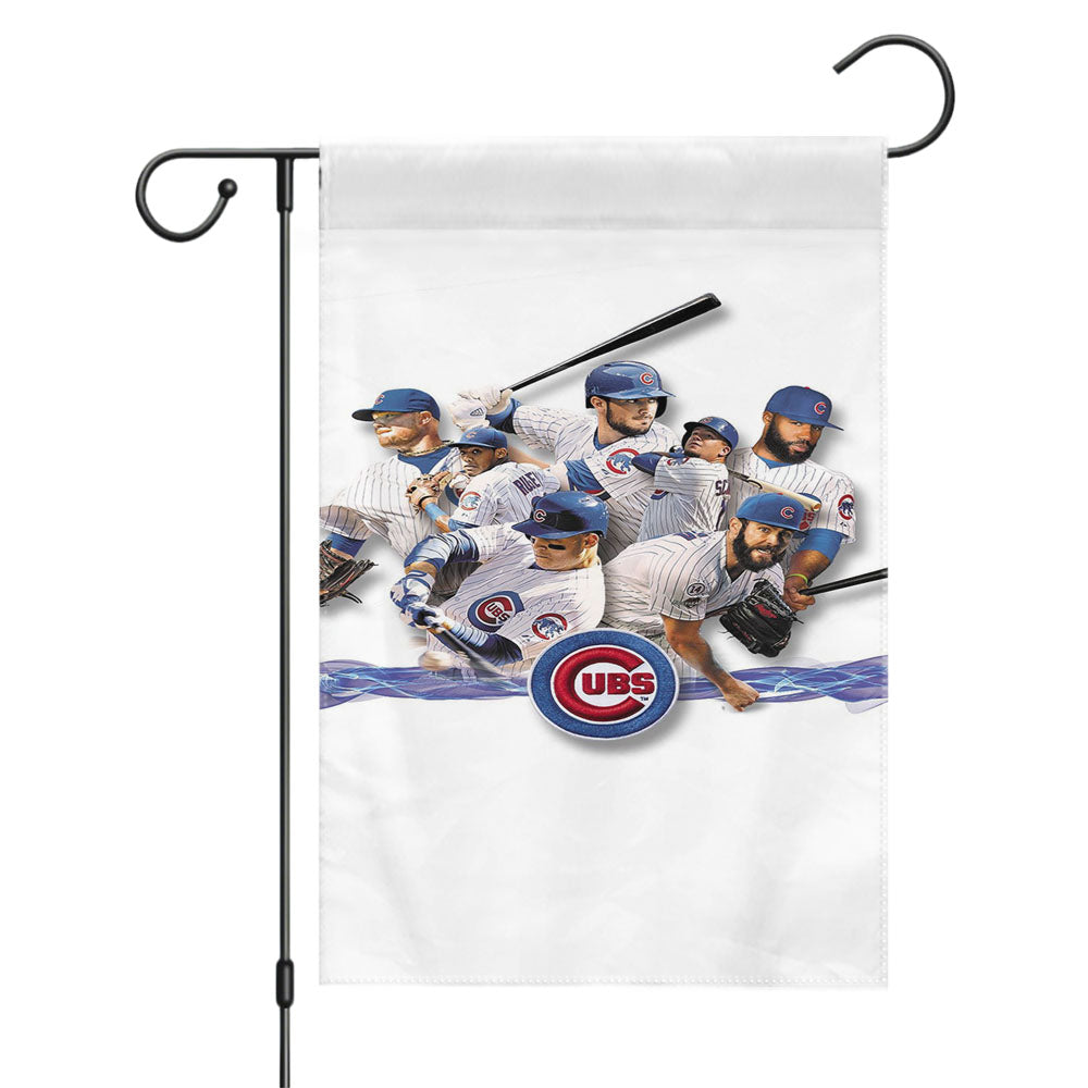 Chicago Cubs Letter C Stripe Garden Flags Yard Outdoor Lawn 12 X 18
