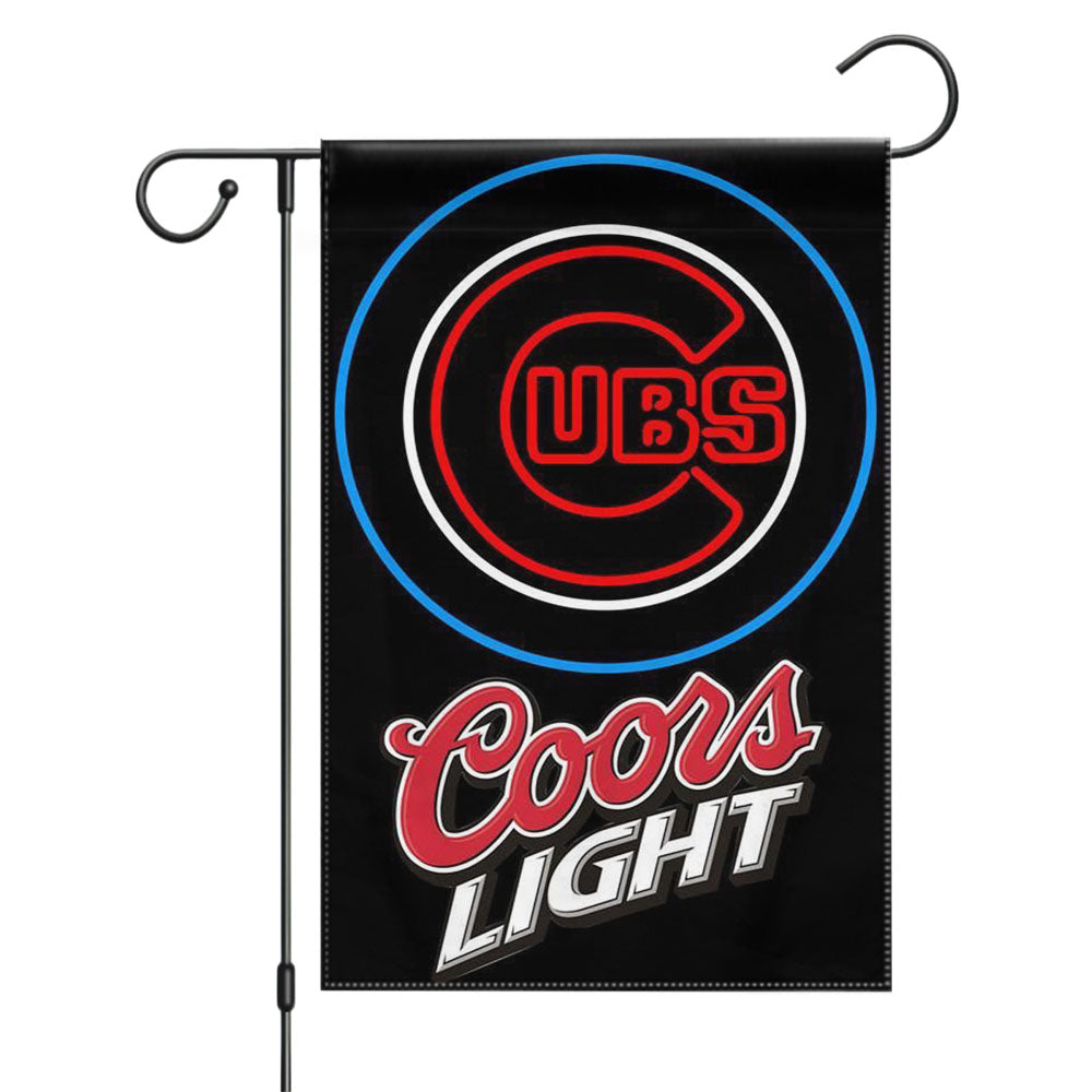 Chicago Cubs Little Bear Garden Flags Yard Outdoor Lawn 12 X 18
