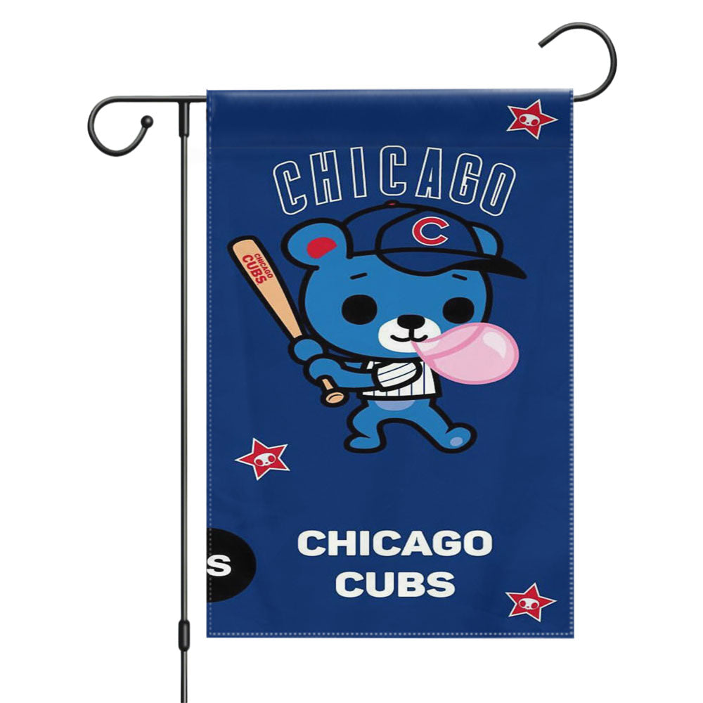 Chicago Cubs Logo 2 Garden Flags Yard Outdoor Lawn 12 X 18