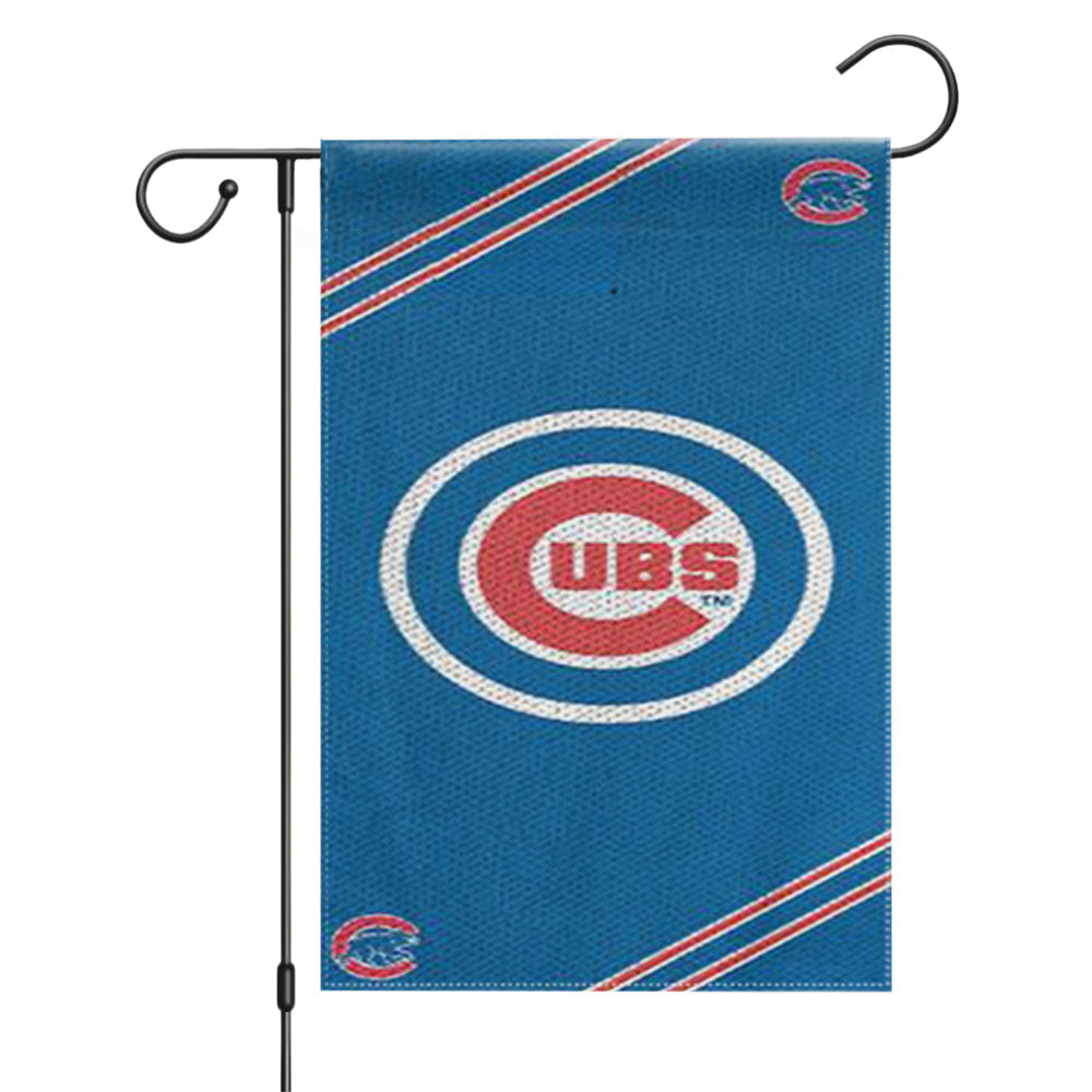 Chicago Cubs Logo Camo Garden Flags Yard Outdoor Lawn 12 X 18