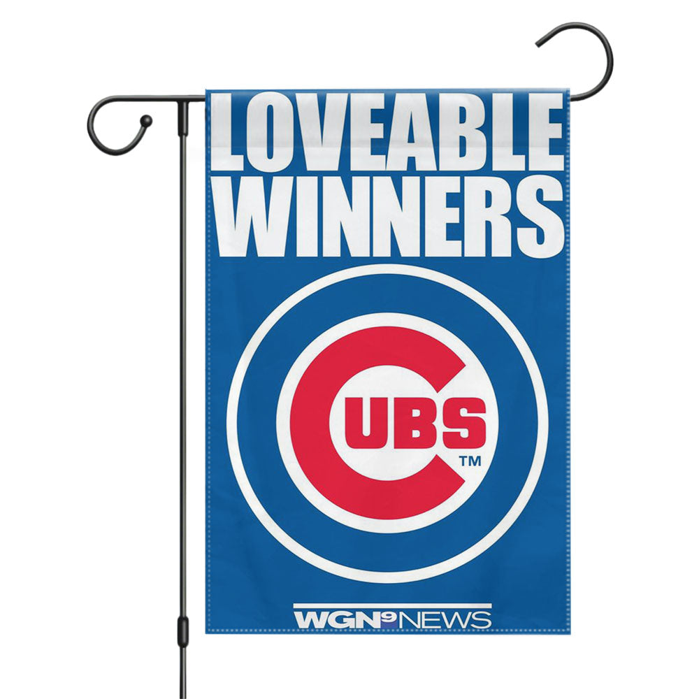 Chicago Cubs Metal Logo Garden Flags Yard Outdoor Lawn 12 X 18