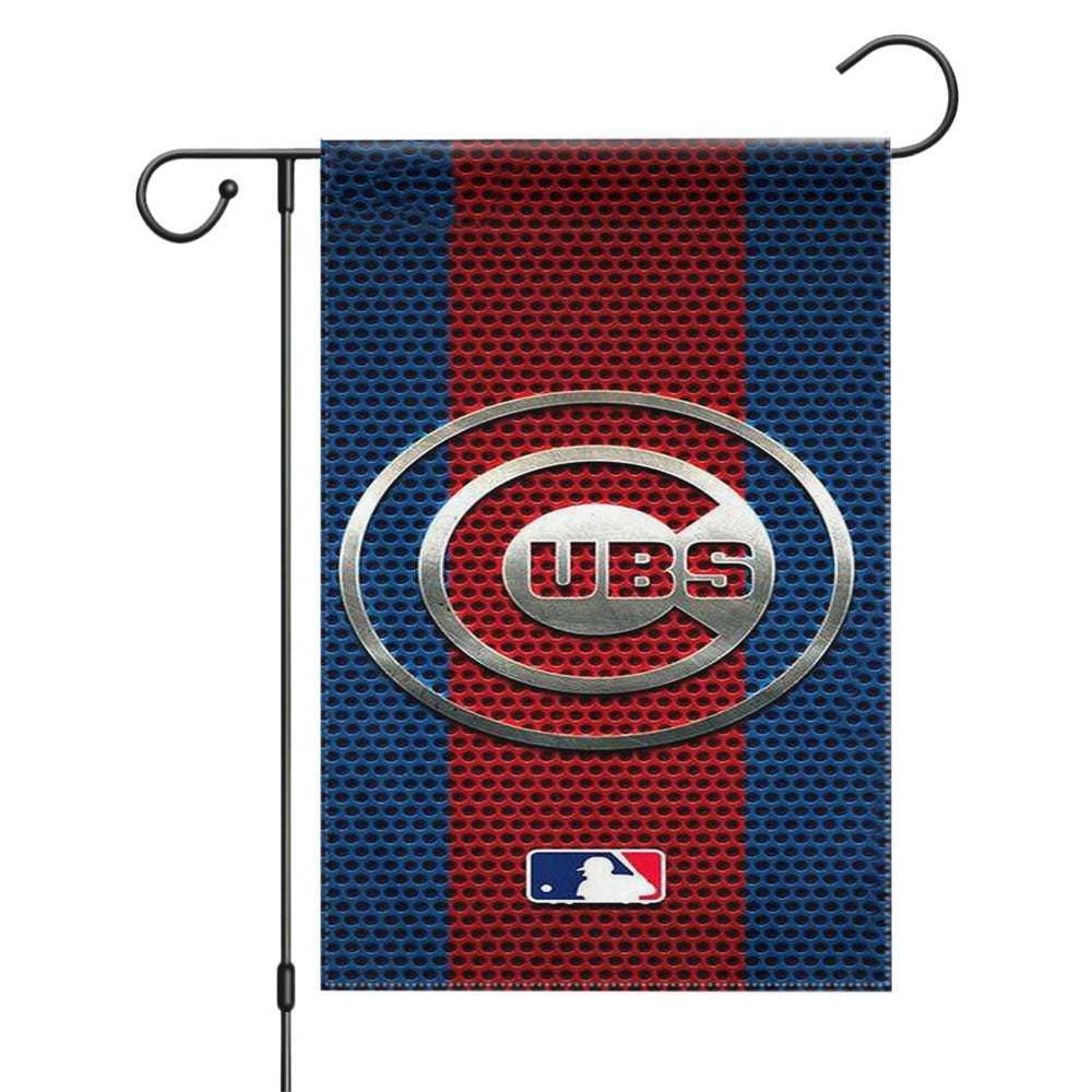 Chicago Cubs Mlb Blue Wallpaper Minimalist Garden Flags Yard Outdoor Lawn 12 X 18