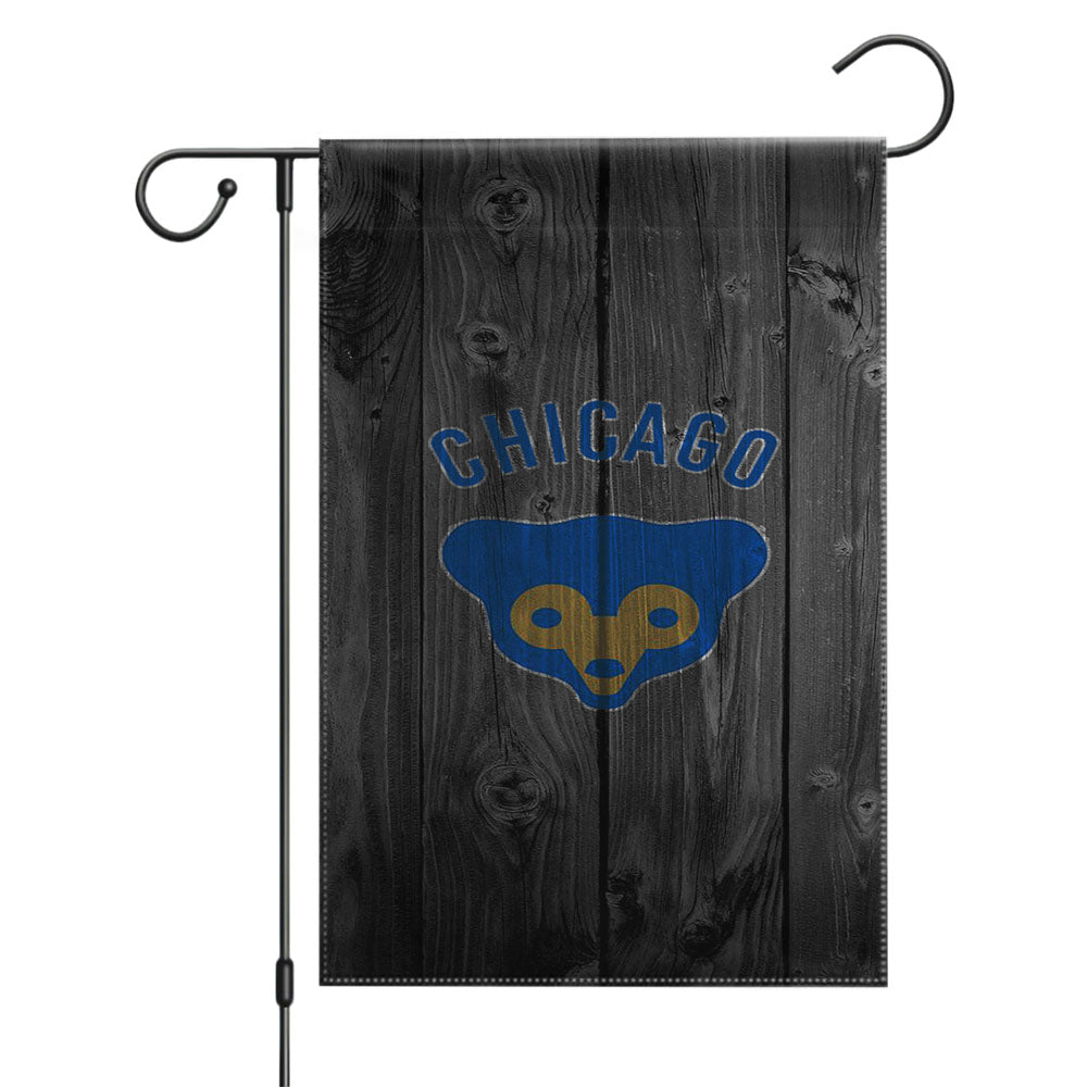 Chicago Cubs Mlb Pattern Fabric Garden Flags Yard Outdoor Lawn 12 X 18