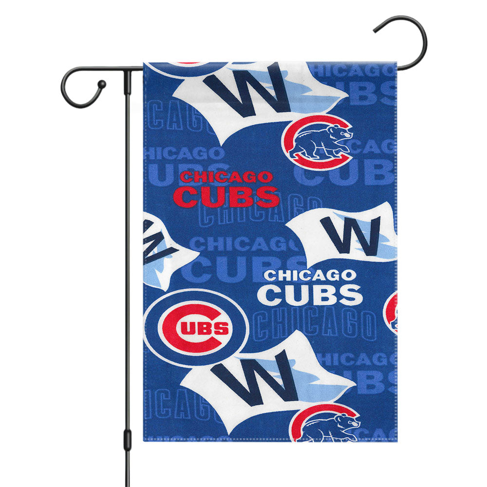 Chicago Cubs New Logo Garden Flags Yard Outdoor Lawn 12 X 18