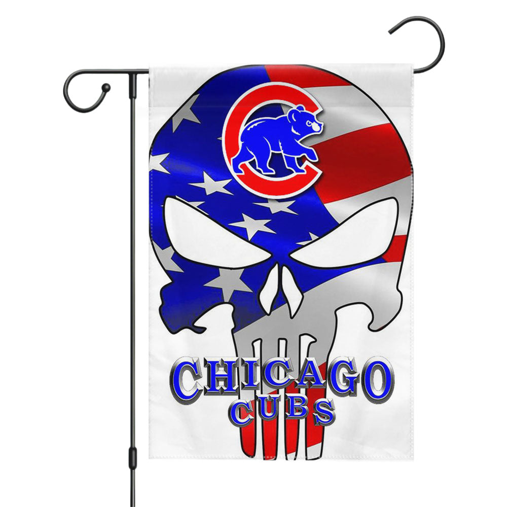Chicago Cubs Red And Blue Garden Flags Yard Outdoor Lawn 12 X 18