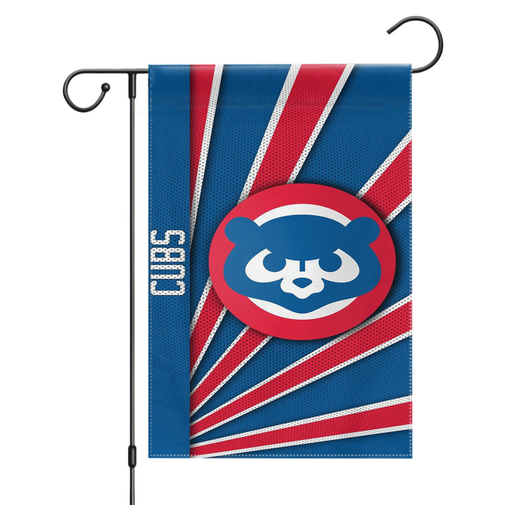 Chicago Cubs V Garden Flags Yard Outdoor Lawn 12 X 18
