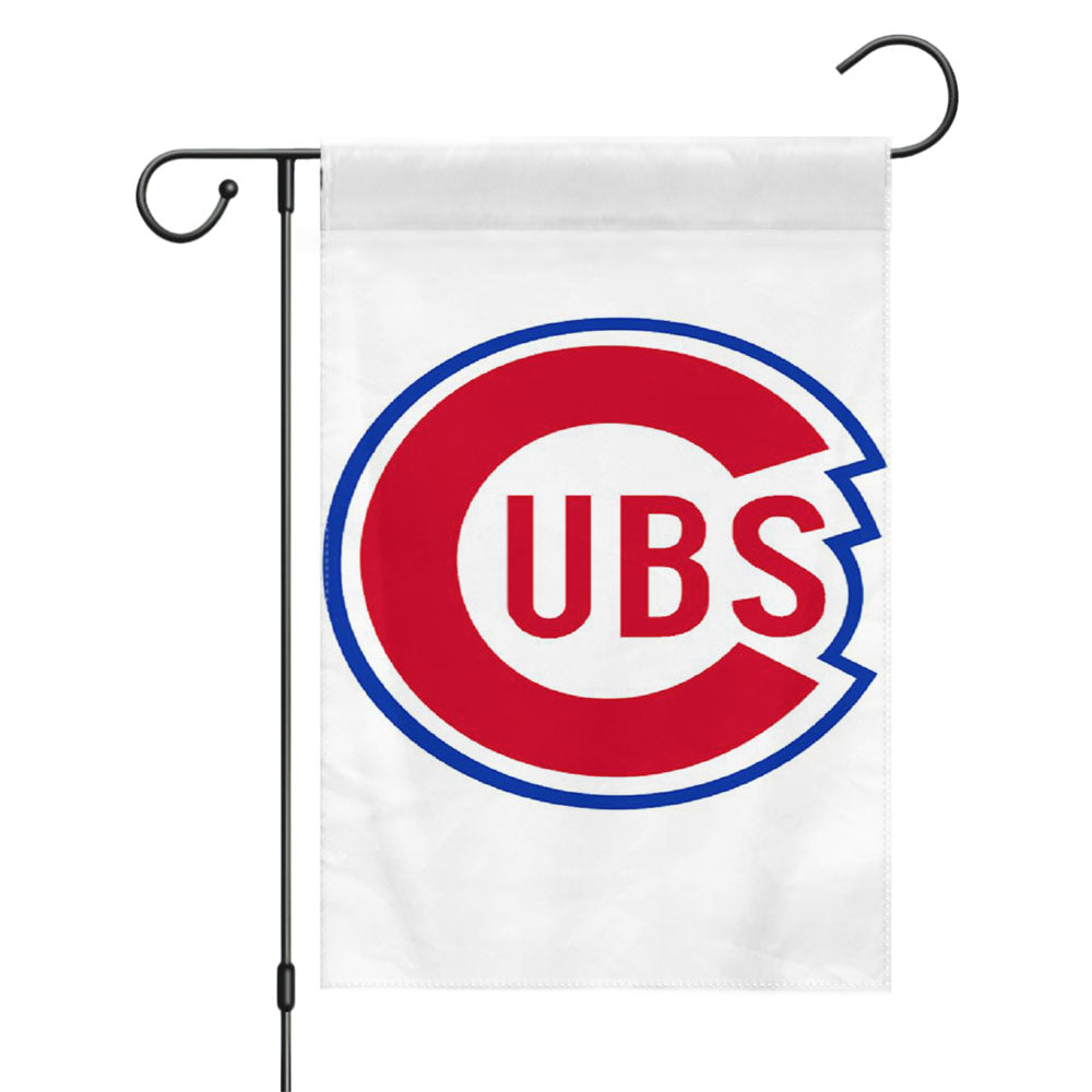 Chicago Cubs Woodcut Garden Flags Yard Outdoor Lawn 12 X 18