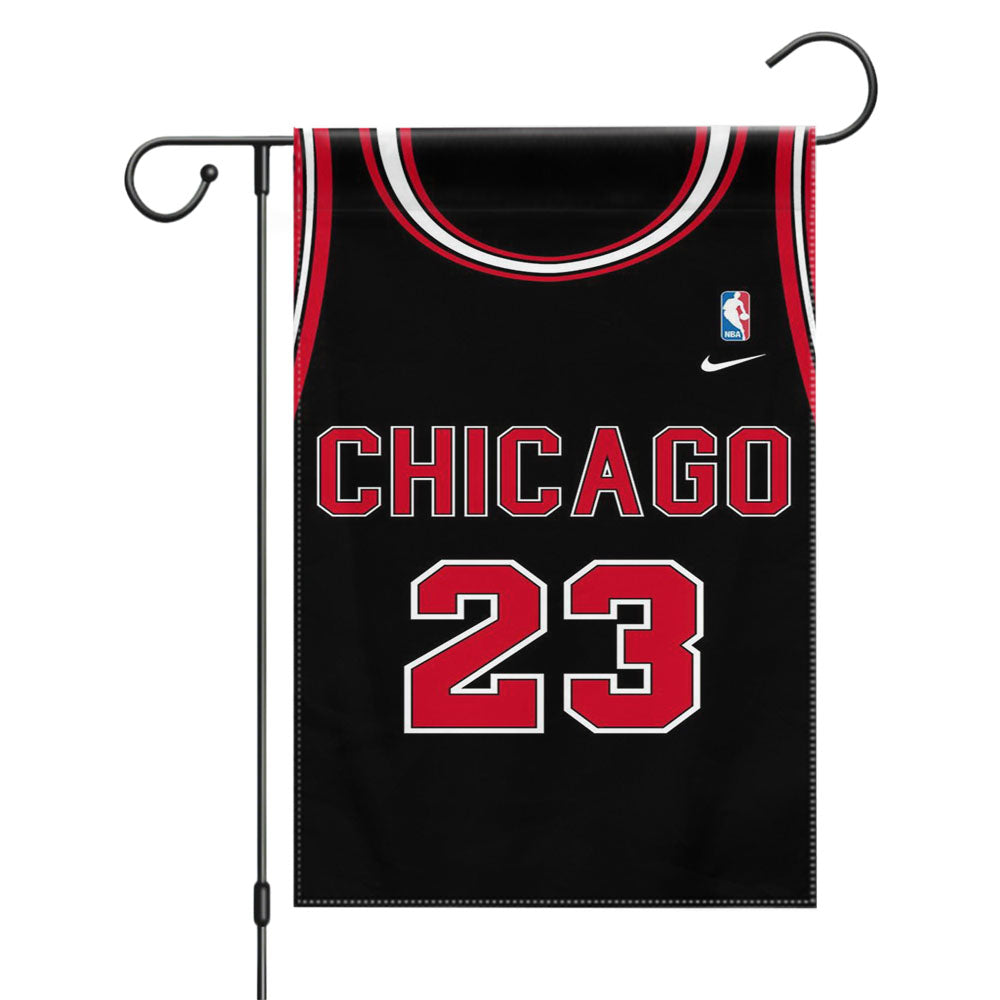 Chicago Twenty Three Jordan Shirt Style Garden Flags Yard Outdoor Lawn 12 X 18