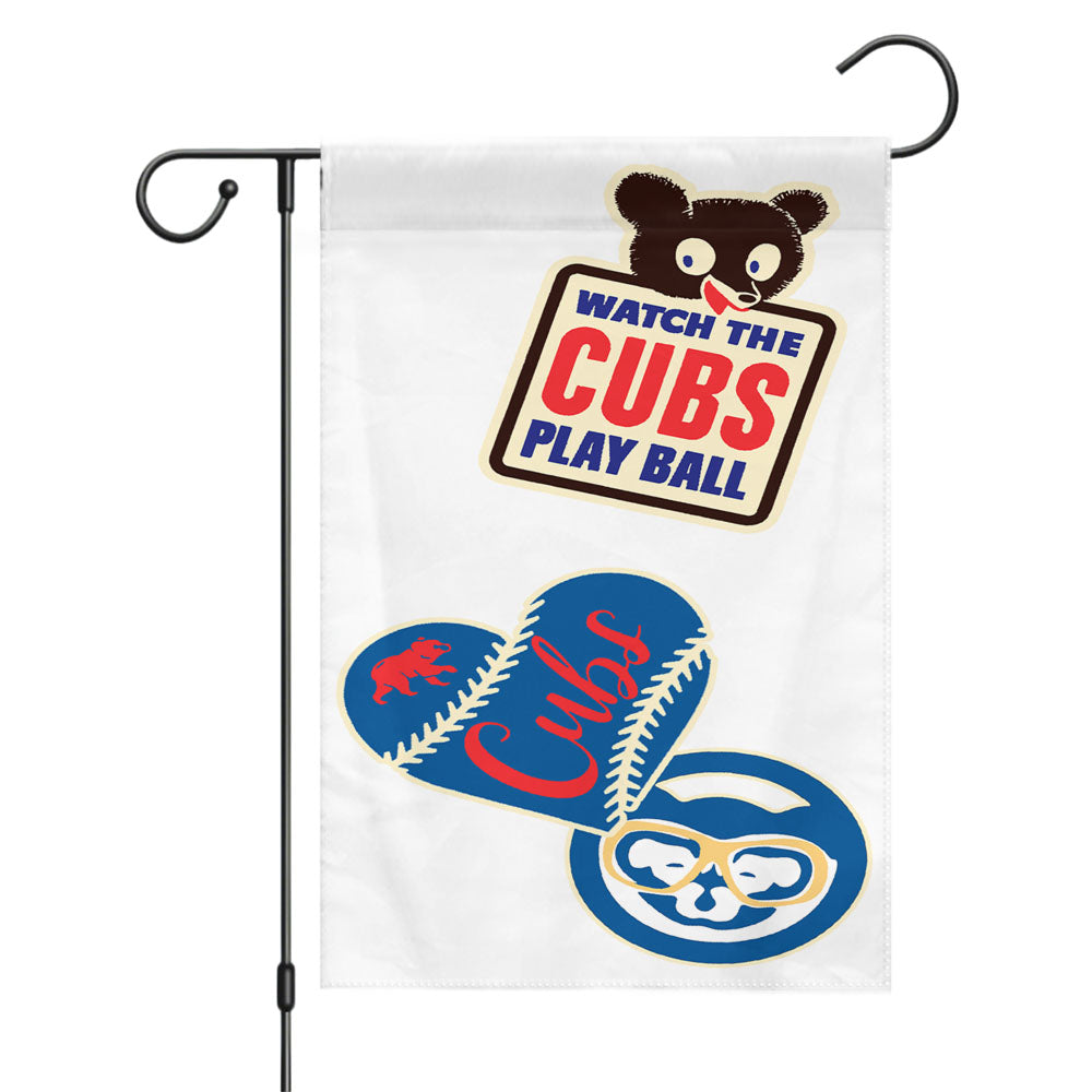 Chicago Watch The Cubs Baseball Garden Flags Yard Outdoor Lawn 12 X 18