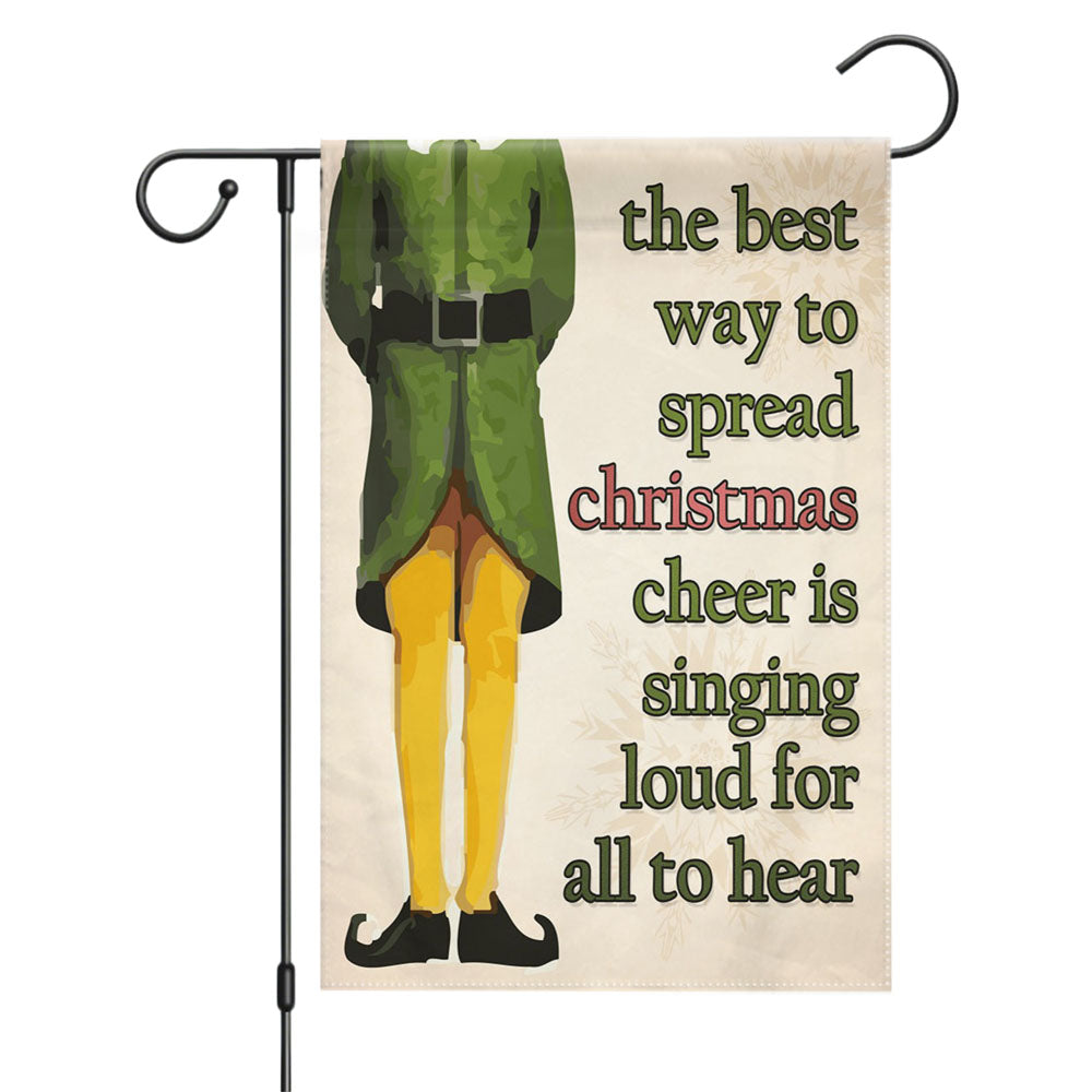 Christmas Elf Quote Garden Flags Yard Outdoor Lawn 12 X 18
