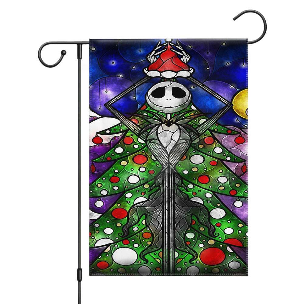 Christmas Jack Skellington Nightmare Garden Flags Yard Outdoor Lawn 12 X 18