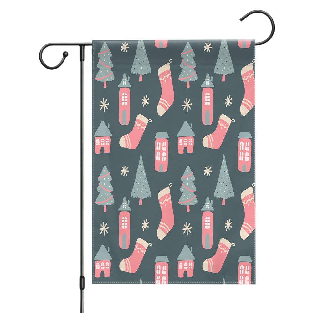 Christmas Patterns Set 07 Garden Flags Yard Outdoor Lawn 12 X 18