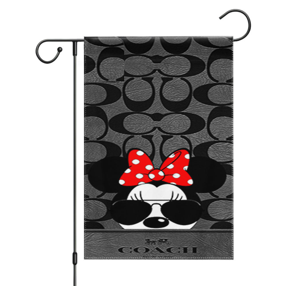 Coach New York Disney Mickey Mouse Garden Flags Yard Outdoor Lawn 12 X 18