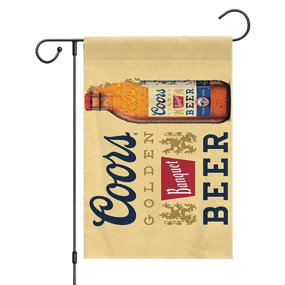 Coors Golden Banquet Beer Garden Flags Yard Outdoor Lawn 12 X 18