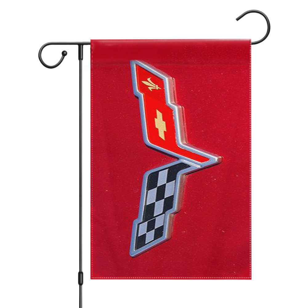 Corvette Flag Garden Flags Yard Outdoor Lawn 12 X 18