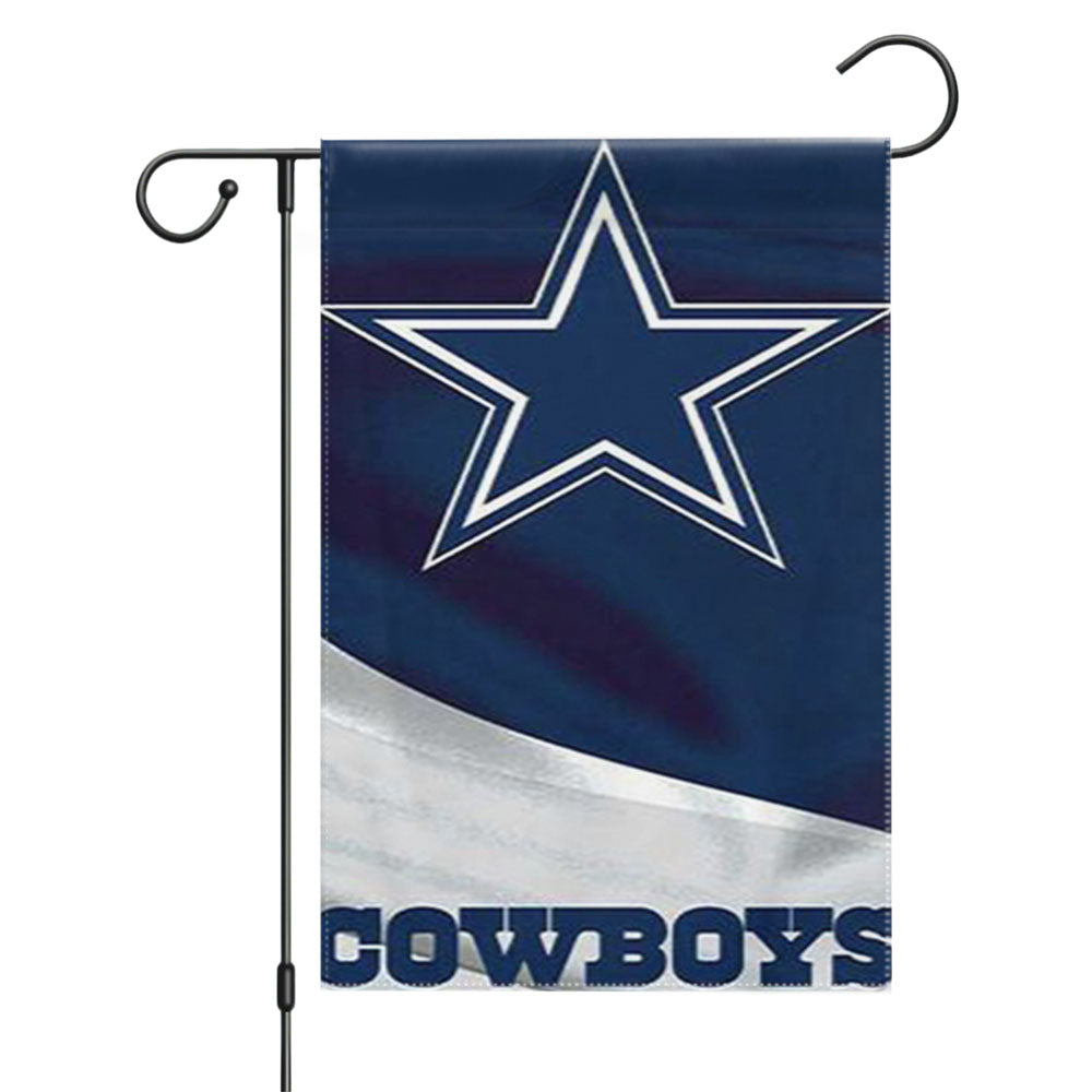 Dallas Cowboys Black Background Garden Flags Yard Outdoor Lawn 12 X 18