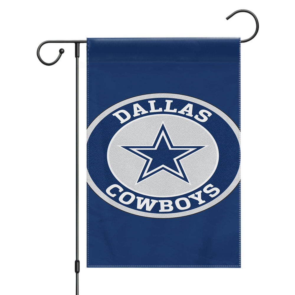 Dallas Cowboys Logo Pattern Garden Flags Yard Outdoor Lawn 12 X 18