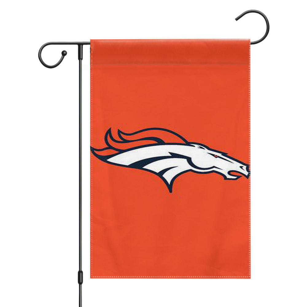 Denver Broncos Logo 2 Garden Flags Yard Outdoor Lawn 12 X 18