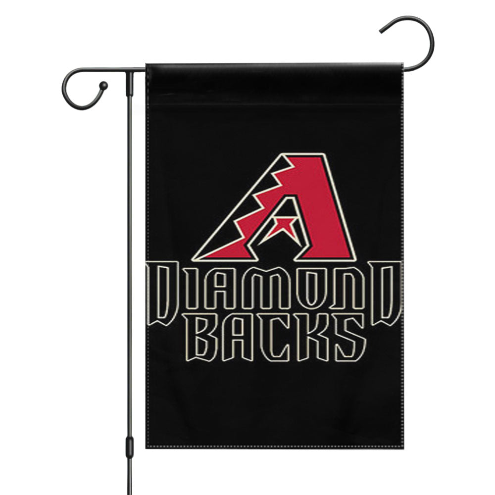 Diamond Backs Baseball Logo Black Garden Flags Yard Outdoor Lawn 12 X 18