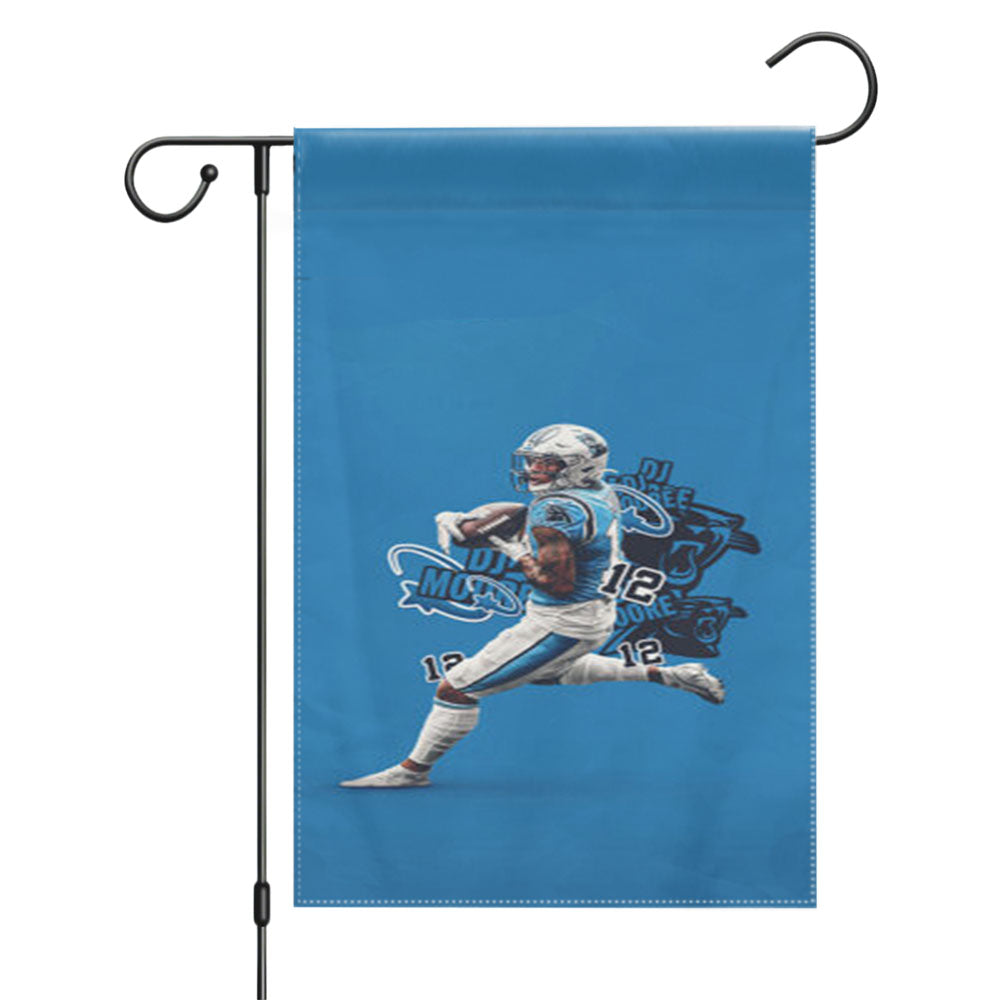 Dj Moore Carolina Panthers Garden Flags Yard Outdoor Lawn 12 X 18