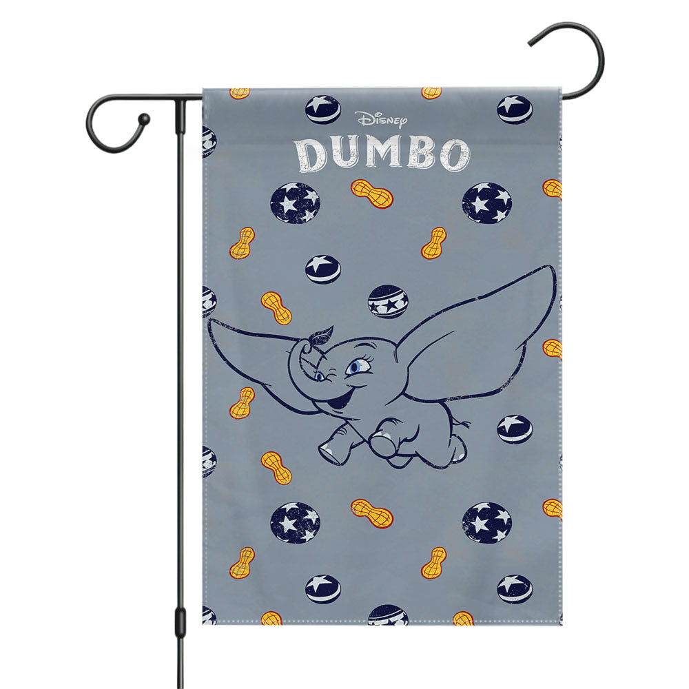 Dumbo And Peanuts Sticker Garden Flags Yard Outdoor Lawn 12 X 18