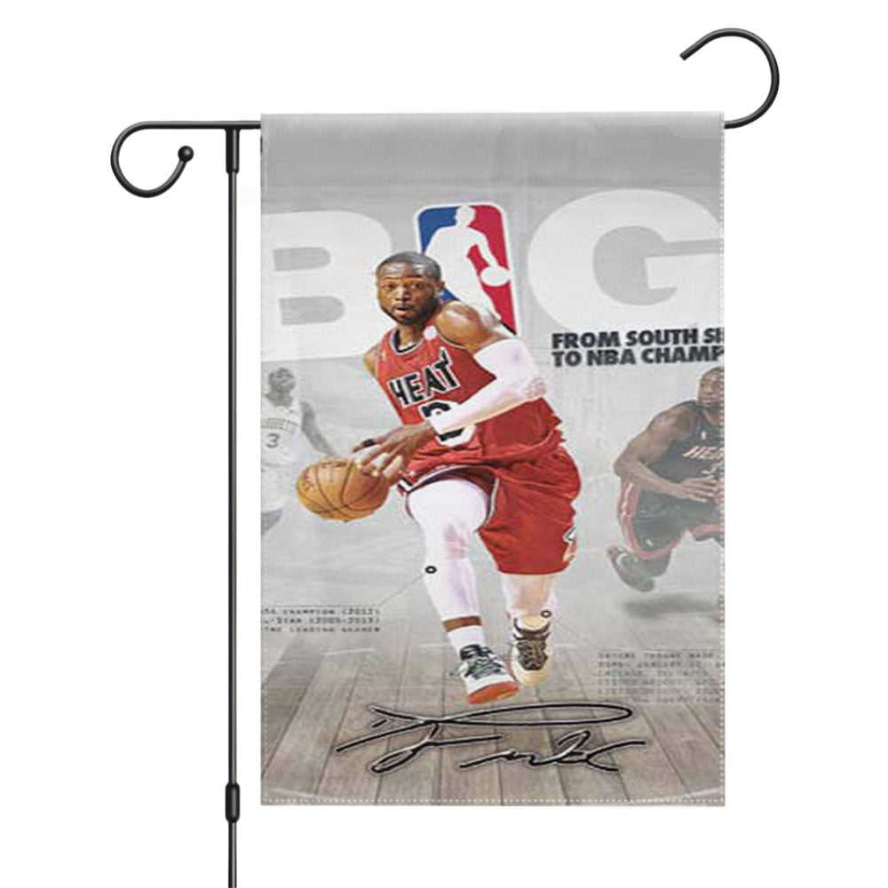 Dwyane Wade Chicago Bulls Garden Flags Yard Outdoor Lawn 12 X 18