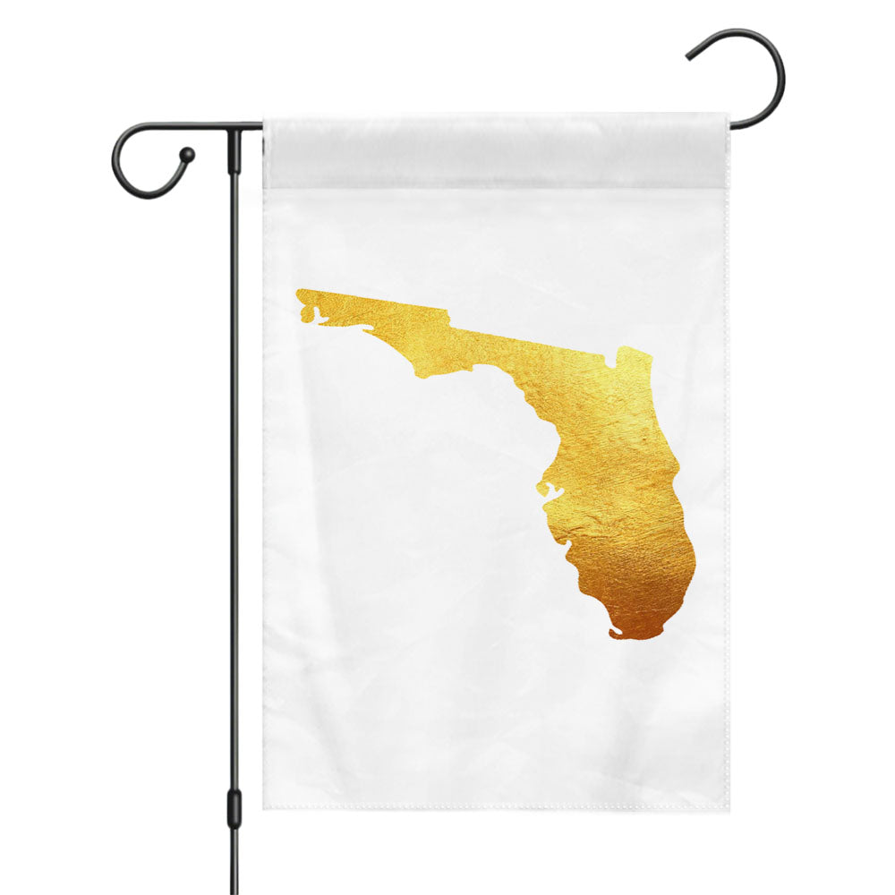 Florida Golden State Map Garden Flags Yard Outdoor Lawn 12 X 18