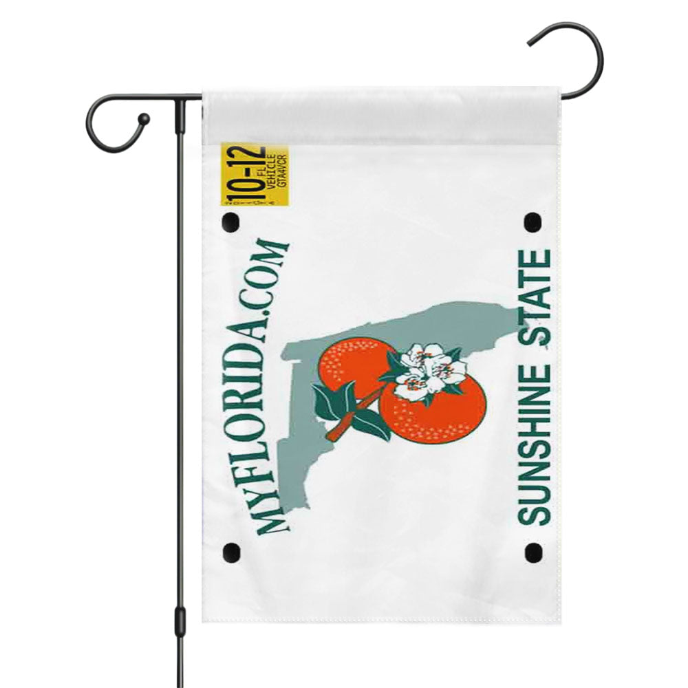Florida Plate Garden Flags Yard Outdoor Lawn 12 X 18