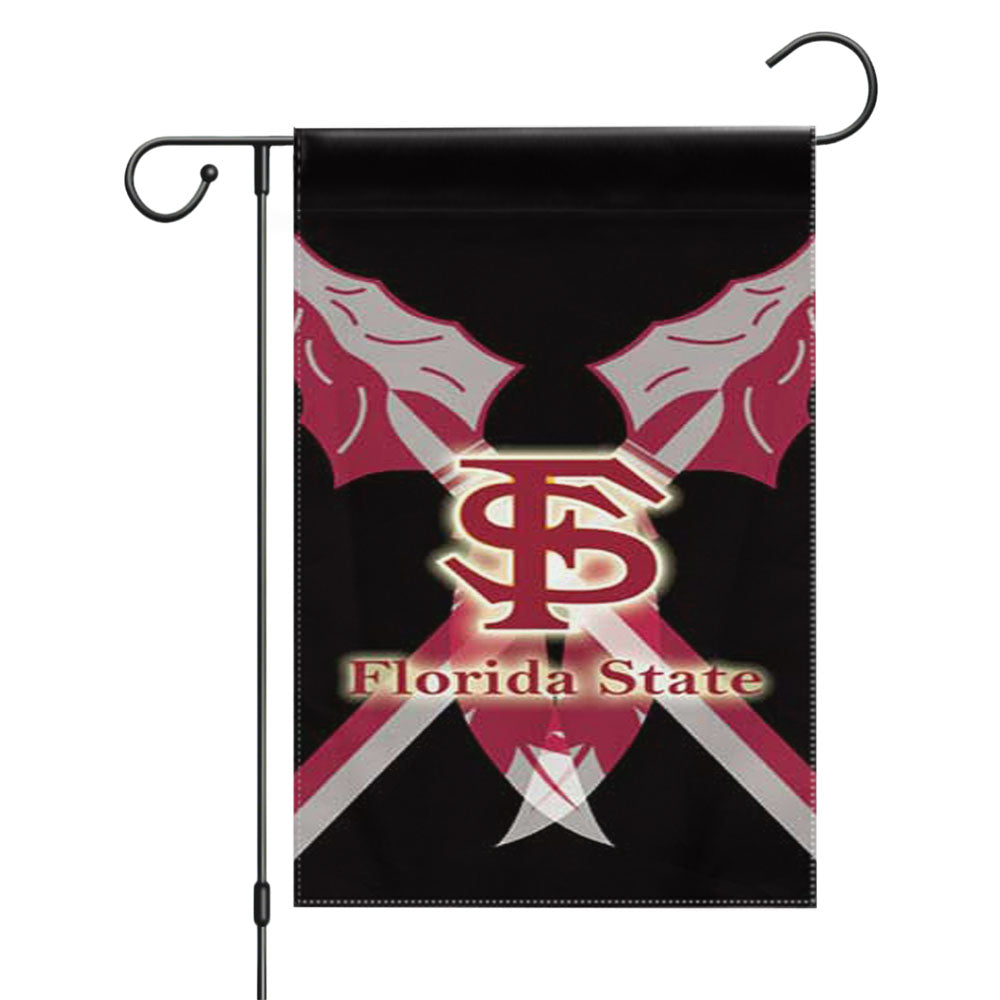 Florida State Crossed Spears Light Garden Flags Yard Outdoor Lawn 12 X 18