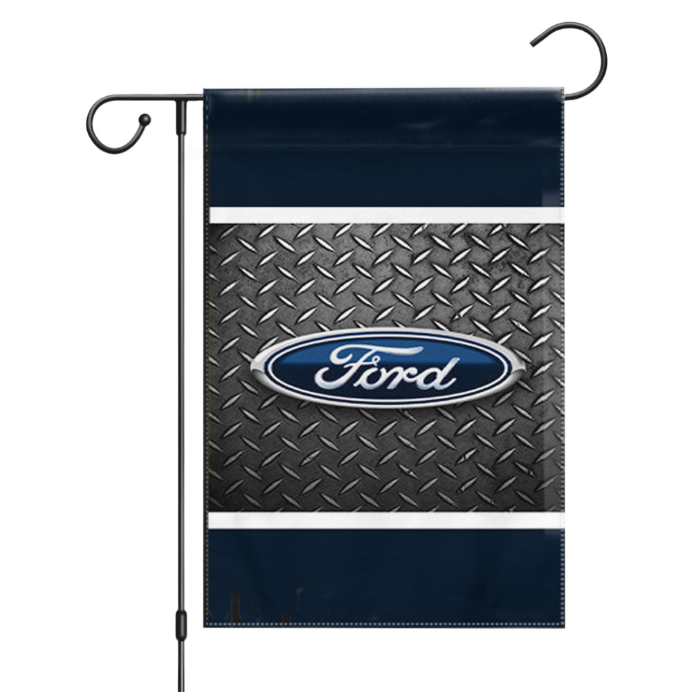 Ford Logo Garden Flags Yard Outdoor Lawn 12 X 18