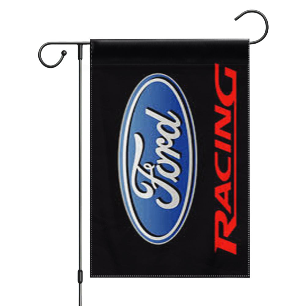 Ford Racing Landscape Garden Flags Yard Outdoor Lawn 12 X 18
